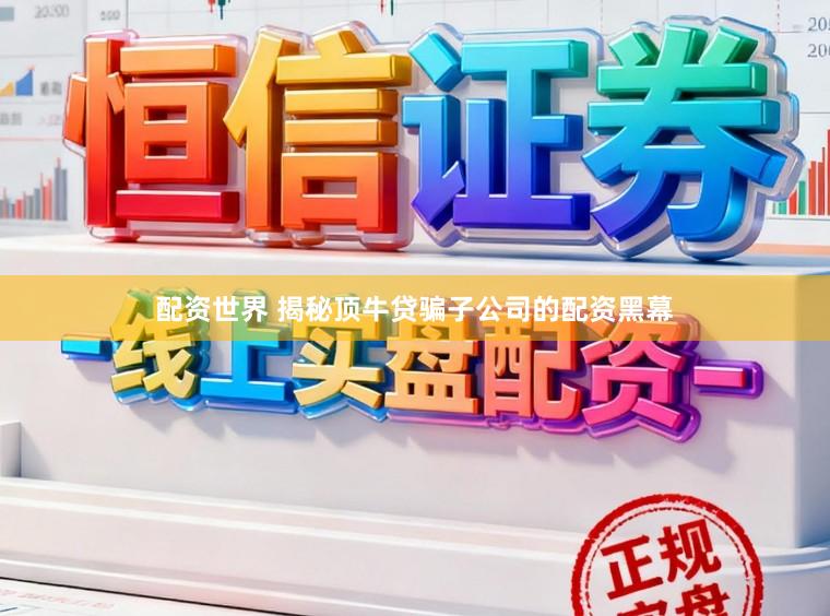 配资世界 揭秘顶牛贷骗子公司的配资黑幕